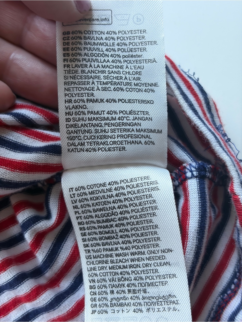 H&M Divided Retro Style Red & Navy Ringer Tee, EUC! - Picture 9 of 12